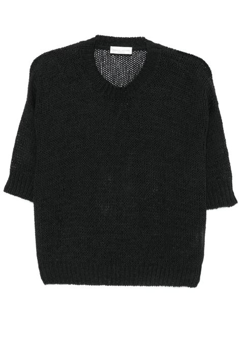 maglia giricollo donna nera ROBERTO COLLINA | 261FXA4102109